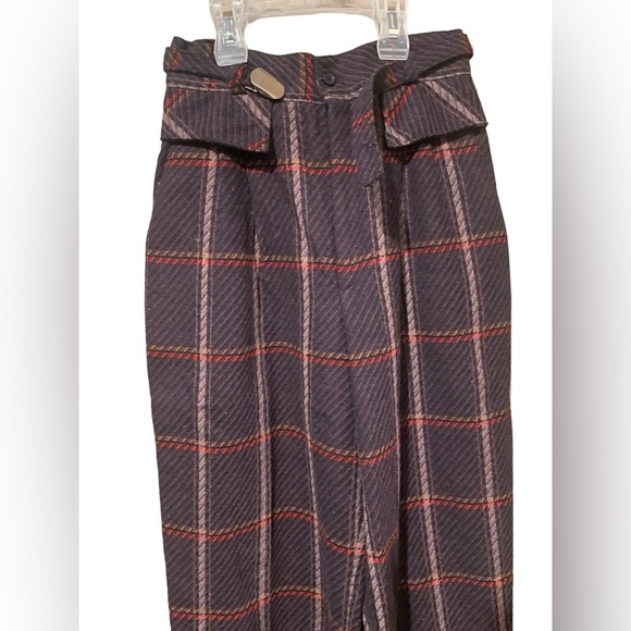 Vintage 1970’s NewView Ladies Plaid Wool Trousers Size 4-5 - Picture 4 of 6